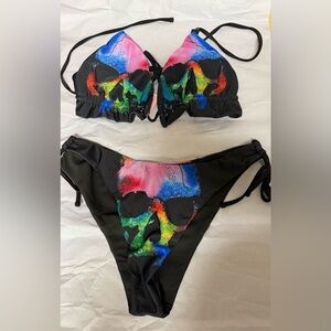 Colorful Skull Bikini Set